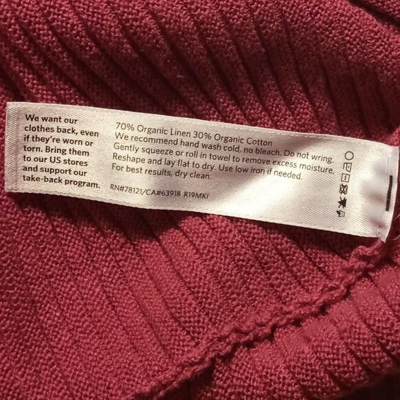 Eileen Fisher Pink/ Fuchsia Jewel Neck Ribbed Sweater - Picture 11 of 12